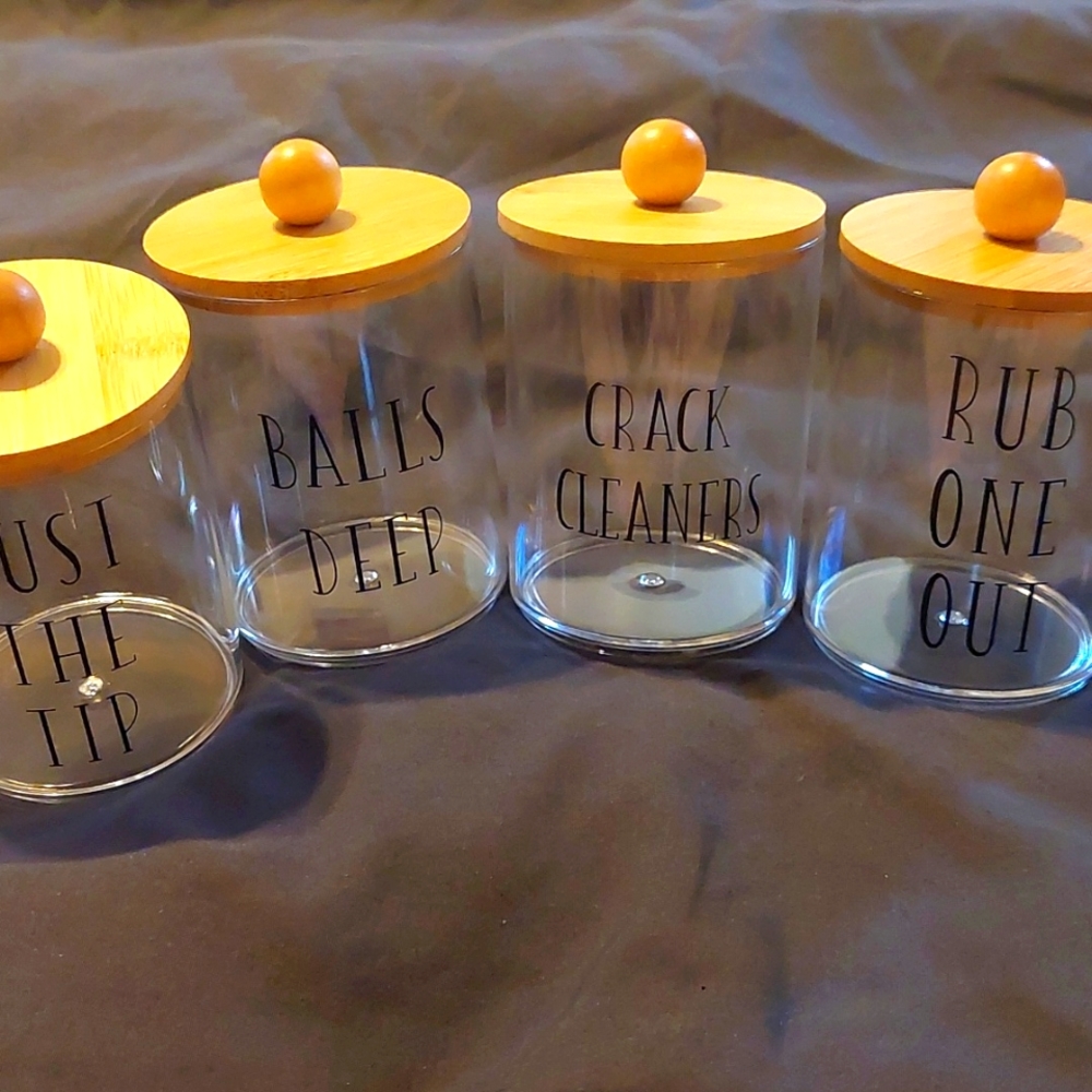 NWT Funny Bathroom Containers
